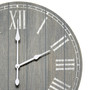 Elegant Designs Wood Plank 23" Large Rustic Coastal Wall Clock, Dark Gray Wash "HG2003-DGW"