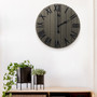 Elegant Designs Handsome 21" Rustic Farmhouse Wood Wall Clock, Rustic Gray "HG2004-RGY"