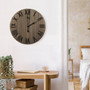 Elegant Designs Handsome 21" Rustic Farmhouse Wood Wall Clock, Restored Wood "HG2004-RWD"