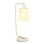 Lalia Home Modern Iron Desk Lamp with Glass Shade, White "LHD-2003-WH"