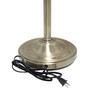 Lalia Home Torchiere Floor Lamp with 2 Reading Lights and Scalloped Glass Shades, Antique Brass "LHF-3002-AB"