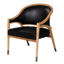 Chair Memphis Leather Back Oak "34649OAK/BL"