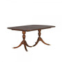 Duncan Phyfe Dining Table Flamed Two Ped Fem Flamed "33868FEM"