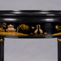 Chinoiserie Side Table Round Ebn "33800EBN"
