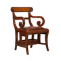 English Regency Library Chair "33196BSC/BR"