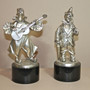 Clown Bookends Marble Base Pair "HM2437"