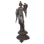 Lady With Two Parrots Bronze "A7148"