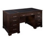 "79190" Junior Executive Desk In Leather Top In Three Panels