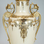 French Cut Glass Vase White "DT0505W"