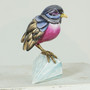 Porcelain Bird Sitting On Rock "G1012"