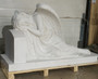 White Marble Angel Laying On Wall "J19141"