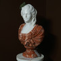 Marble Lady Bust With Green Bow In Hair "J19130GREEN"