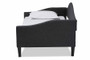 "Milligan-Charcoal Grey-Daybed-Full" Baxton Studio Milligan Modern And Contemporary Charcoal Fabric Upholstered And Dark Brown Finished Wood Full Size Daybed