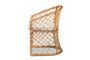 "Orchard-Rattan-DC" Baxton Studio Orchard Modern Bohemian White Fabric Upholstered And Natural Brown Rattan Dining Chair