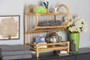 "RBS009-Rattan-Shelf" Baxton Studio Liora Modern Bohemian Natural Brown Finished Rattan 2-Tier Display Shelf