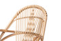 "Jayden-Rattan-CC" Baxton Studio Jayden Modern Bohemian White Fabric Upholstered And Natural Brown Finished Rattan Accent Chair