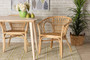 "Kaka-Rattan-DC" Baxton Studio Kaka Modern Bohemian Natural Brown Rattan Dining Chair