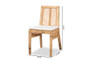 "Suci-Rattan-DC" Baxton Studio Suci Modern Bohemian Natural Brown Rattan 2-Piece Dining Chair Set