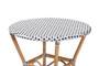 "DC613-Rattan-DT" Baxton Studio Tavor Classic French Black And White Weaving And Natural Brown Rattan Dining Table
