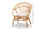 "DC818-Rattan-DC" Baxton Studio Benicia Modern Bohemian Natural Brown Rattan Dining Chair