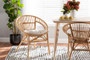 "DC810-Rattan-DC" Baxton Studio Adrina Modern Bohemian Natural Brown Rattan Dining Chair