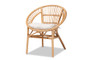 "DC810-Rattan-DC" Baxton Studio Adrina Modern Bohemian Natural Brown Rattan Dining Chair