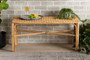 "Cacaban-Rattan-Bench" Baxton Studio Cacaban Modern Bohemian Natural Brown Rattan Accent Bench