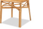 "Ivora-Rattan-DC" Baxton Studio Ivora Modern Bohemian Natural Brown Rattan 2-Piece Dining Chair Set