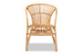 "Murai-Rattan-DC" Baxton Studio Murai Modern Bohemian Natural Brown Rattan Dining Chair