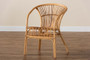 "Murai-Rattan-DC" Baxton Studio Murai Modern Bohemian Natural Brown Rattan Dining Chair