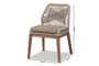 "Jennifer-Grey-DC-No Arm" Baxton Studio Jennifer Mid-Century Transitional Grey Woven Rope Mahogany Dining Side Chair