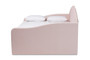 "BBT61078-Light Pink Velvet-Daybed-Full" Baxton Studio Timila Modern And Contemporary Light Pink Velvet Fabric Upholstered Full Size Daybed