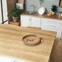 Elegant Designs Decorative 13.75" Round Wood Serving Tray With Handles, "Feast" "HG2013-NFE"
