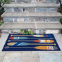 Liora Manne Frontporch Paddles Indoor/Outdoor Rug Navy 1'8" x 2'6" "FTP12450833"