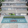 Liora Manne Frontporch Live Love Lake Indoor/Outdoor Rug Water 2'6" x 4' "FTP34450703"