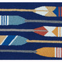 Liora Manne Frontporch Paddles Indoor/Outdoor Rug Navy 2'6" x 4' "FTP34450833"