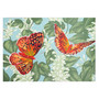 Liora Manne Illusions Katonah Butterflies Indoor/Outdoor Mat Aqua 1'11" x 4'11" "ILUR5336504"