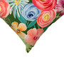 Liora Manne Illusions Flower Garden Indoor/Outdoor Pillow Green 18" x 18" "7IL8S329406"