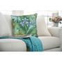 Liora Manne Illusions Tropical Leaf Indoor/Outdoor Pillow Aqua 18" x 18" "7IL8S330804"