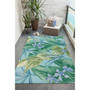 Liora Manne Illusions Tropical Leaf Indoor/Outdoor Mat Aqua 3'3" x 4'11" "ILU45330804"