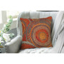Liora Manne Marina Circles Indoor/Outdoor Pillow Saffron 18" x 18" "7MR8S803517"