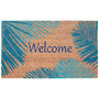 Liora Manne Natura Palm Border Outdoor Mat Blue 1'6" x 2'6" "NTR12221503WEL"