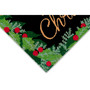 Liora Manne Natura Merry Christmas Holly Outdoor Mat Black 1'6" x 2'6" "NTR12222748"