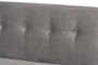 "BBT8062-Grey Velvet/Walnut-4PC Dining Nook Set" Baxton Studio Stewart Mid-Century Modern Grey Velvet Upholstered and Walnut Brown Finished Wood 4-Piece Dining Nook Set