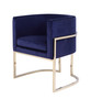 "VGZAS011-NVY-KDS-BLU-CH" VIG Modrest Betsy - Modern Navy Blue Velvet + Gold Kids Chair