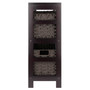 Leo 4-Piece Storage Shelf with 3 Foldable Woven Baskets, Espresso and Chocolate "92463"