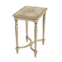 "2116424" Tyler Solid Wood Inlay Accent Table, Beige