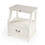 "5519288" Mabel Marble Nightstand, White