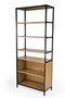 "5554419" Hans 35.25" W X 84.25"H Etagere Bookcase With Doors, Natural