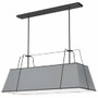 4 Light Horizontal Chandelier Black/Grey Shade With 790 Diffuser "TRA-444HC-BK-GRY"